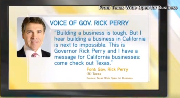 Texas tries to lure businesses with tax incentives.