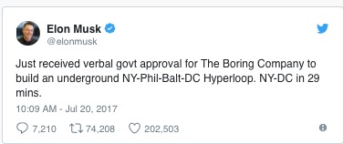 Elon Musk's tunnel construction 