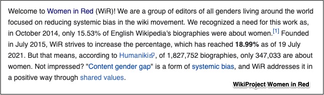 Wikipedia's gender bias