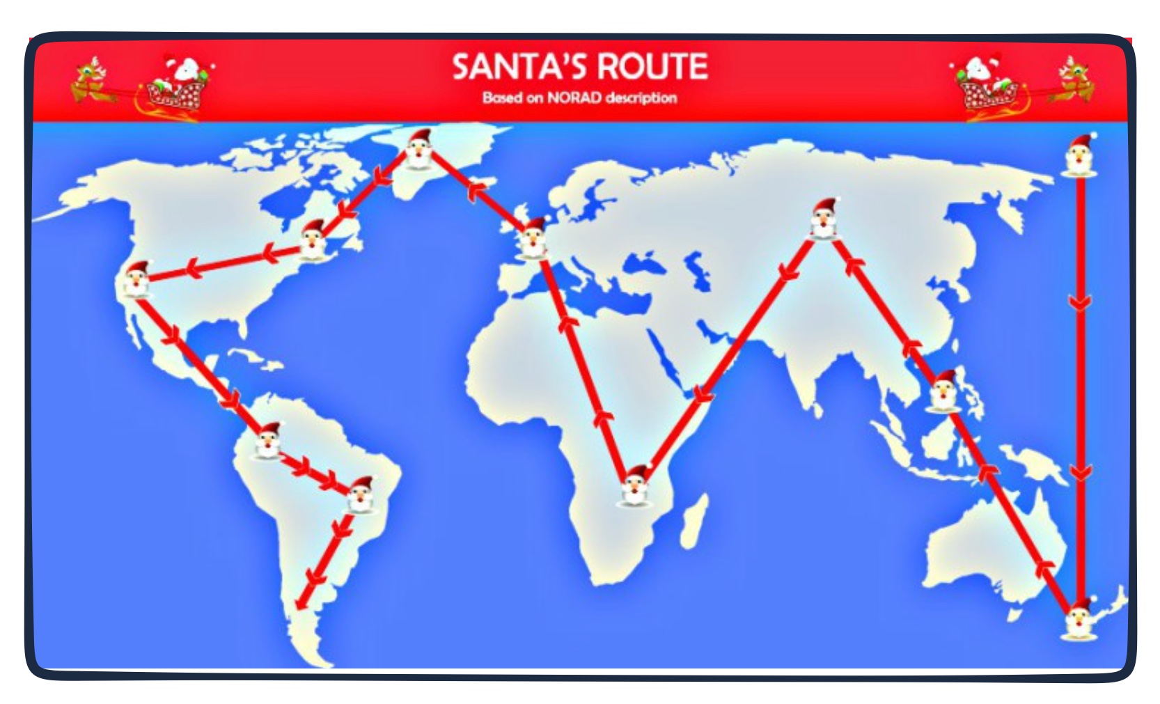 Santa's delivery schedule
